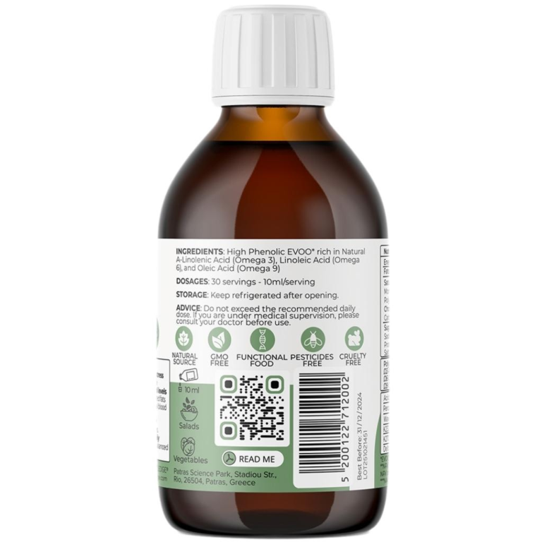 High Phenolic Olive Oil with plant based Omega 3 6 9 MILESTONE®